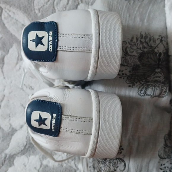 White and Coverse Gold Star Sneakers - Picture 7 of 11